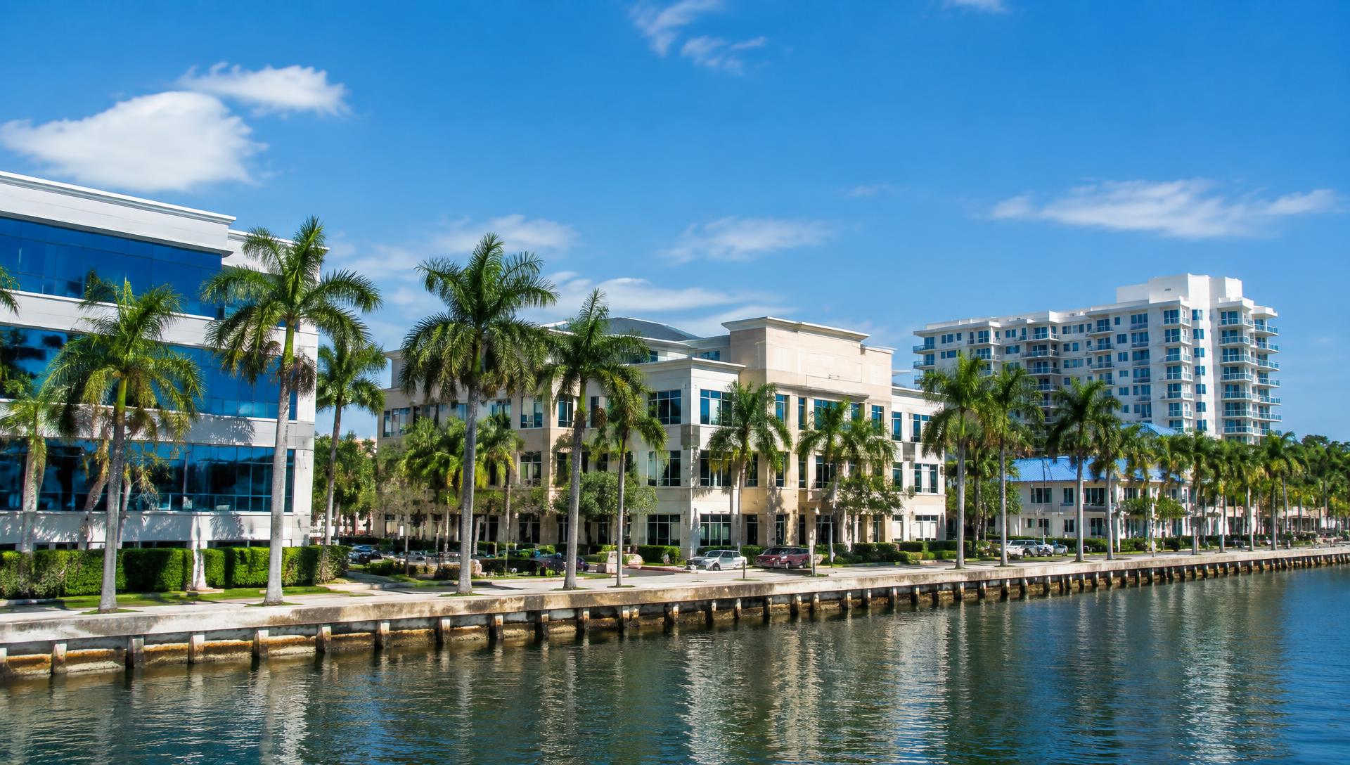 Commercial buildings in Pompano Beach, Florida